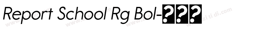 Report School Rg Bol字体转换